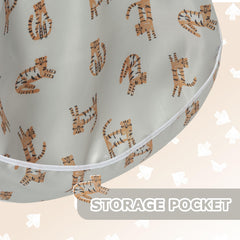 Little Dimsum Mess-Proof Bib waterproof fabric keeps spills away and dries quickly.