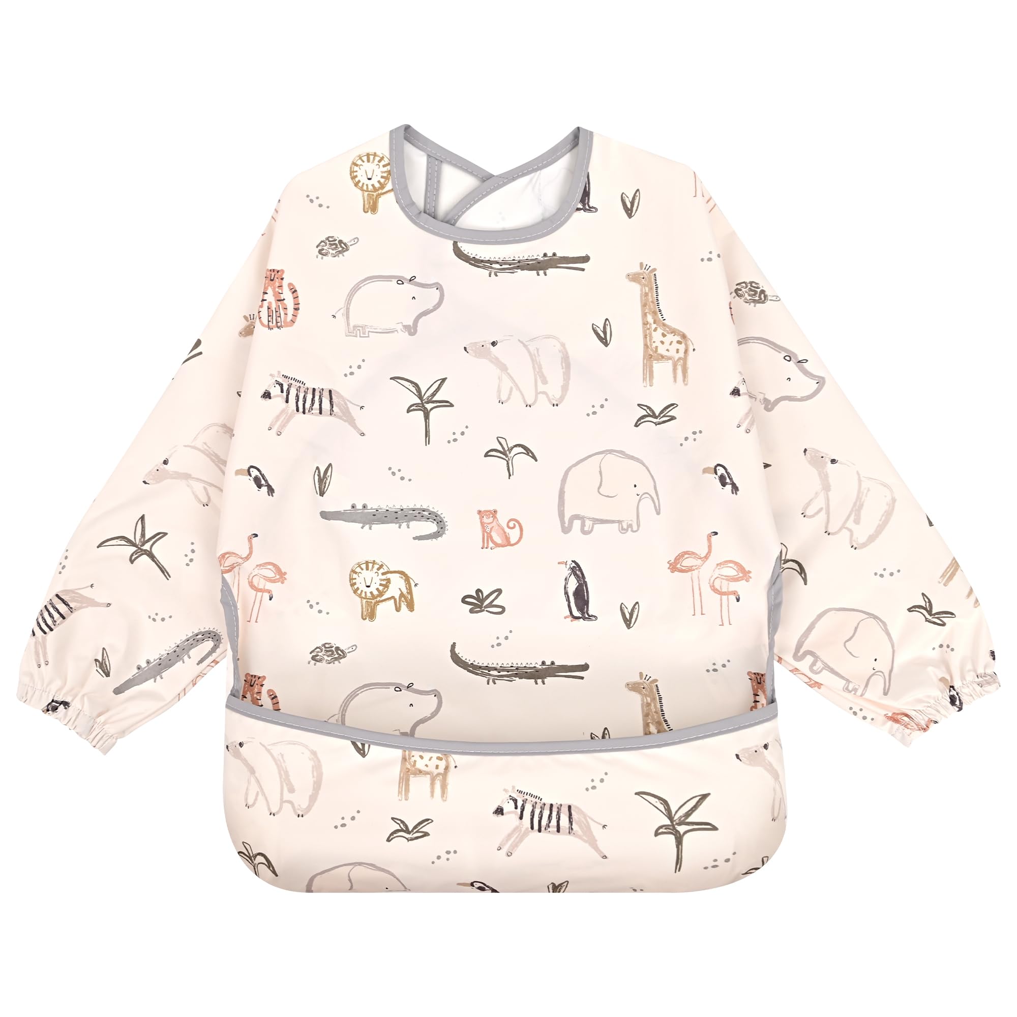 Little Dimsum Mess-Proof Bibs long-sleeve wear keeps baby's outfit clean during meals