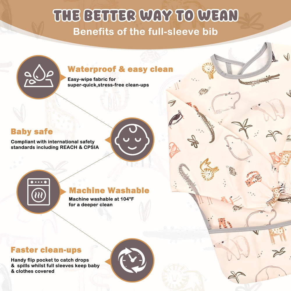 Little Dimsum Mess-Proof Bibs zoo design adds cute style to mealtime