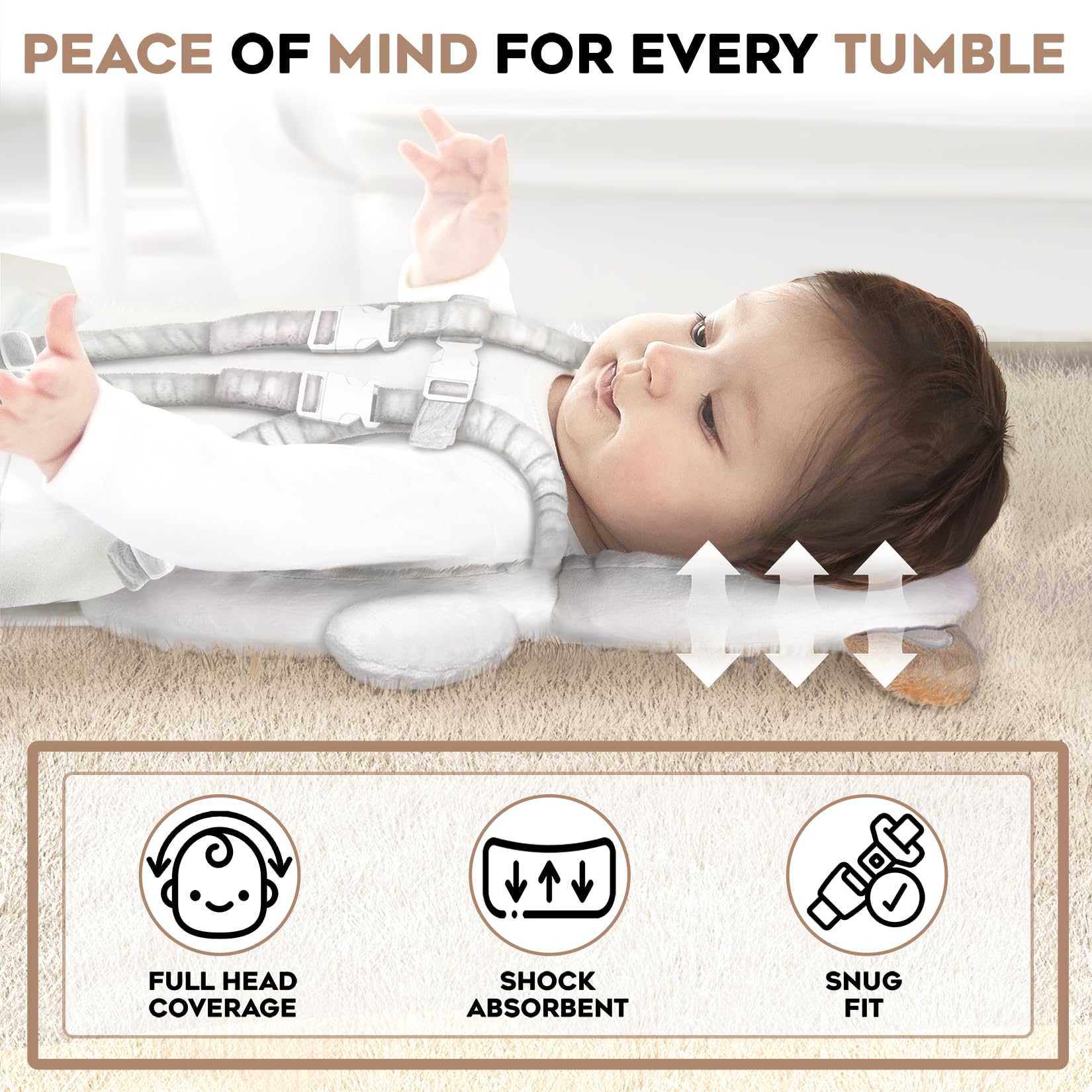 Little Family breathable hollow center pillow promotes airflow to keep little ones cool while wearing.