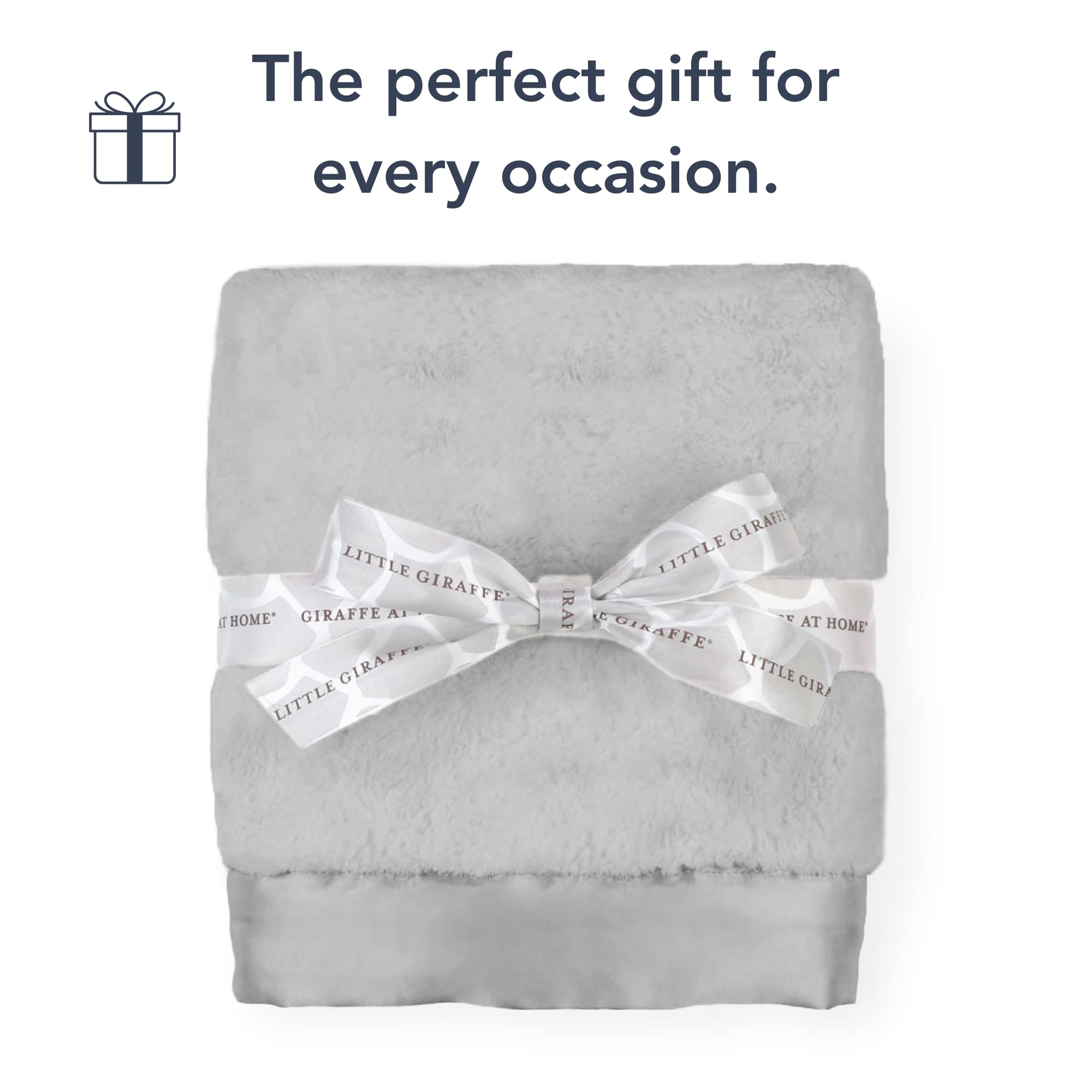 Little Giraffe 29x35 size in silver enhances versatile uses from stroller to cuddle time.