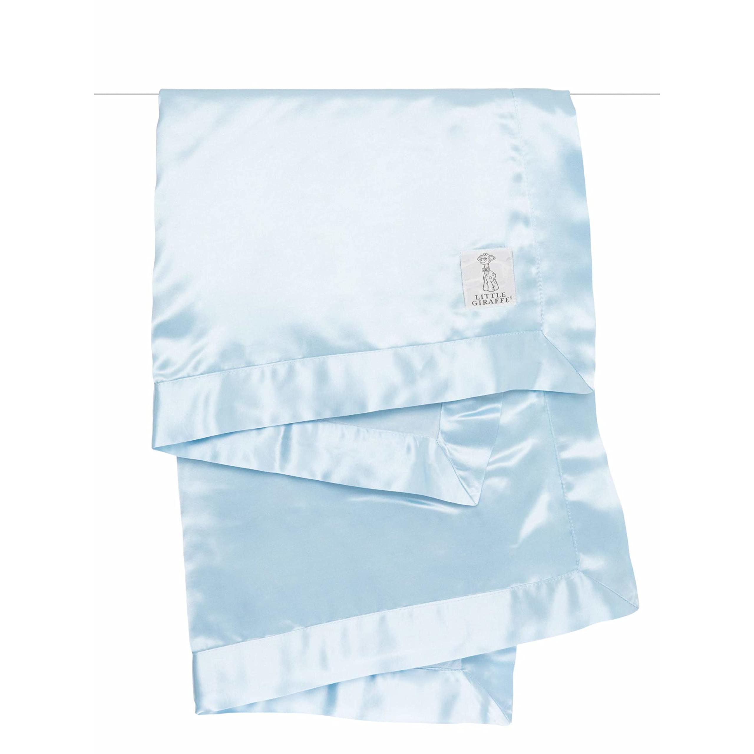 Little Giraffe baby blanket blue stroller — ideal travel companion for car seats.