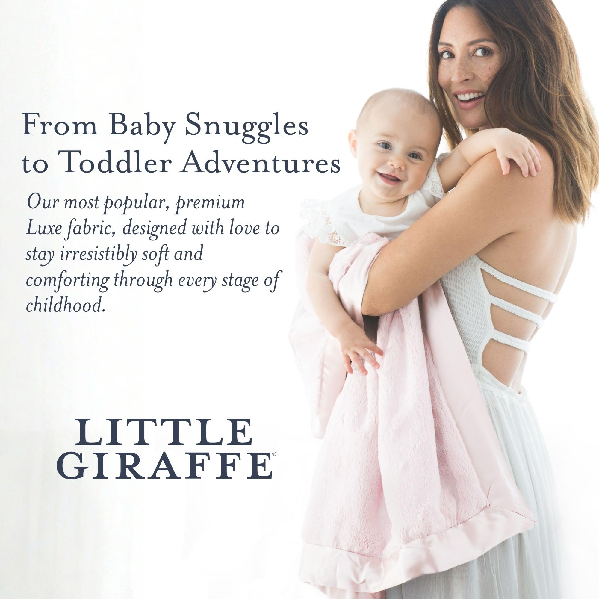 Nursery-ready pink blanket adds refined style and cozy softness