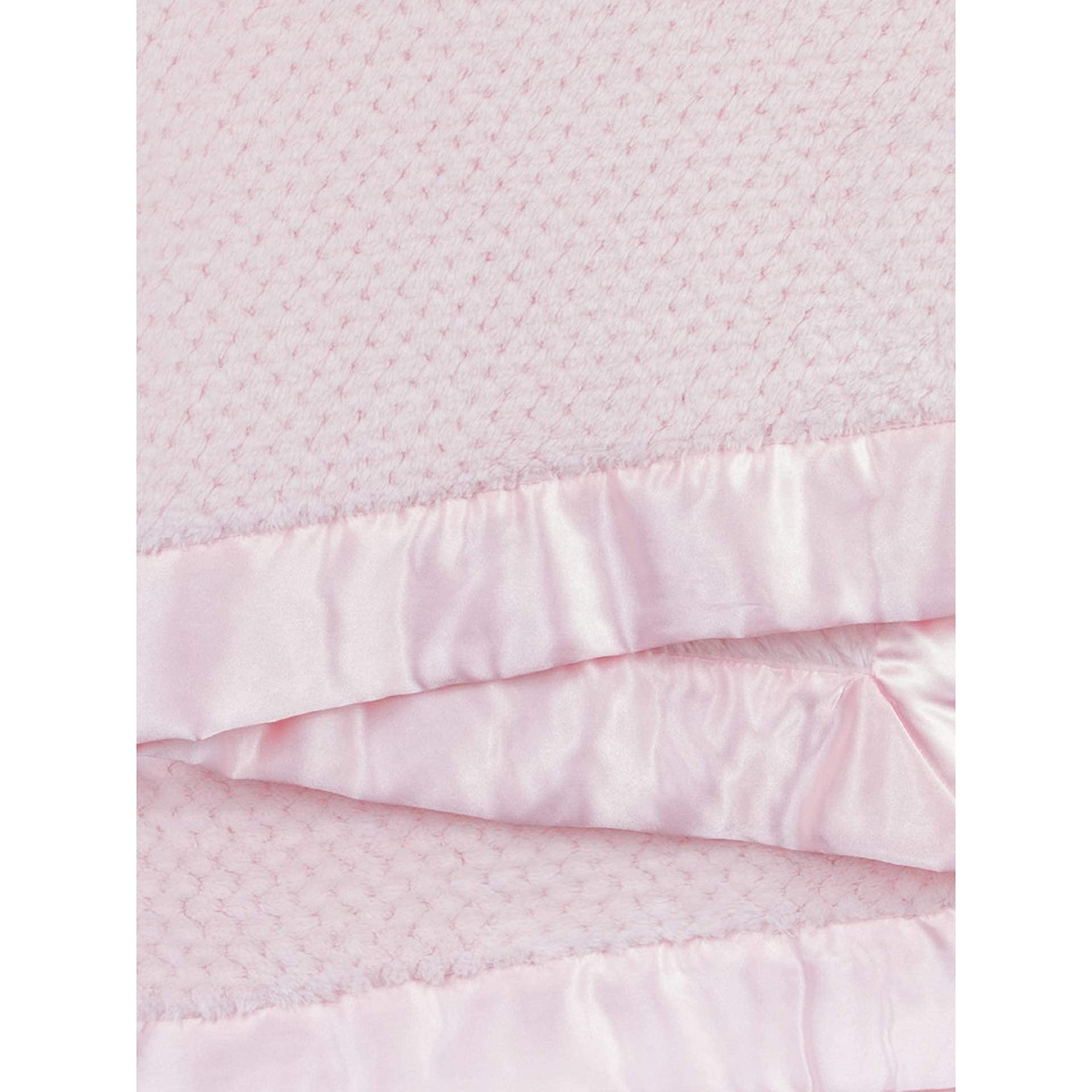 Little Giraffe Honeycomb Blanket pink crib-side-drape adds chic nursery decor