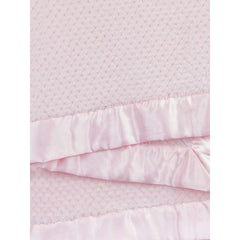 Little Giraffe Honeycomb Blanket pink crib-side-drape adds chic nursery decor