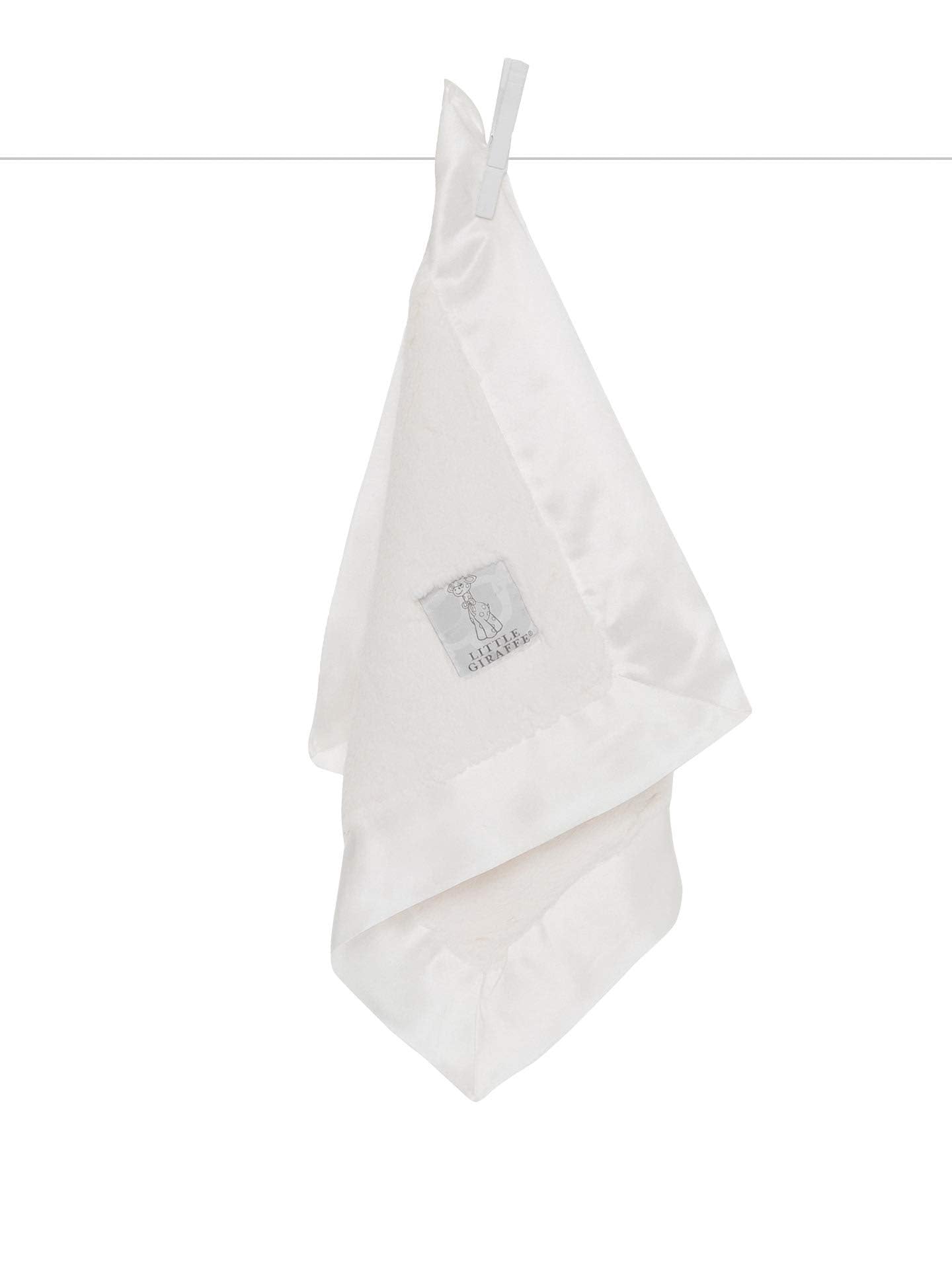 Little Giraffe Luxe mini blanky soft fabric close-up for cozy infant comfort.