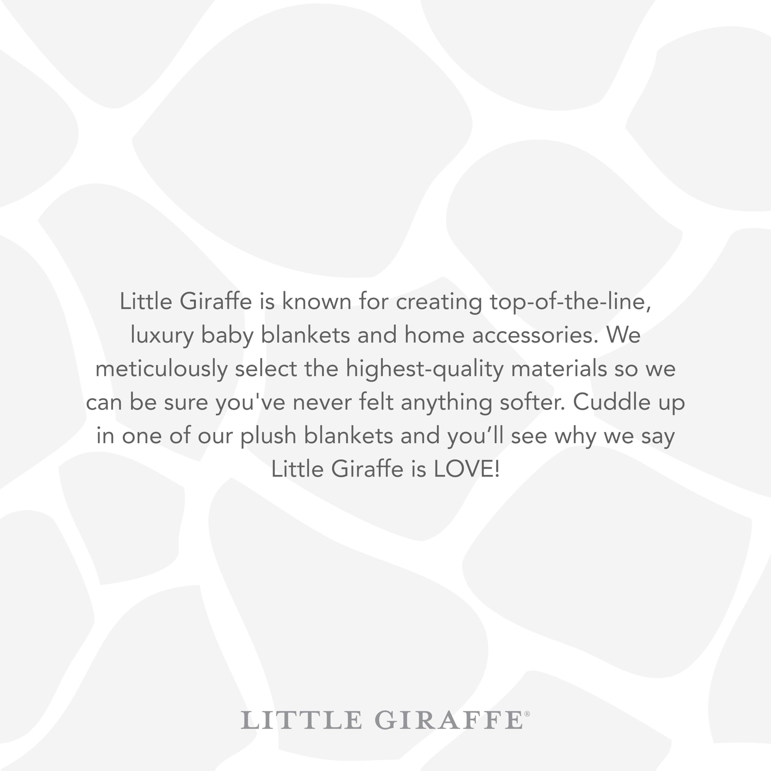 Little Giraffe Posh Mink care instruction label demonstrates gentle washing for longevity