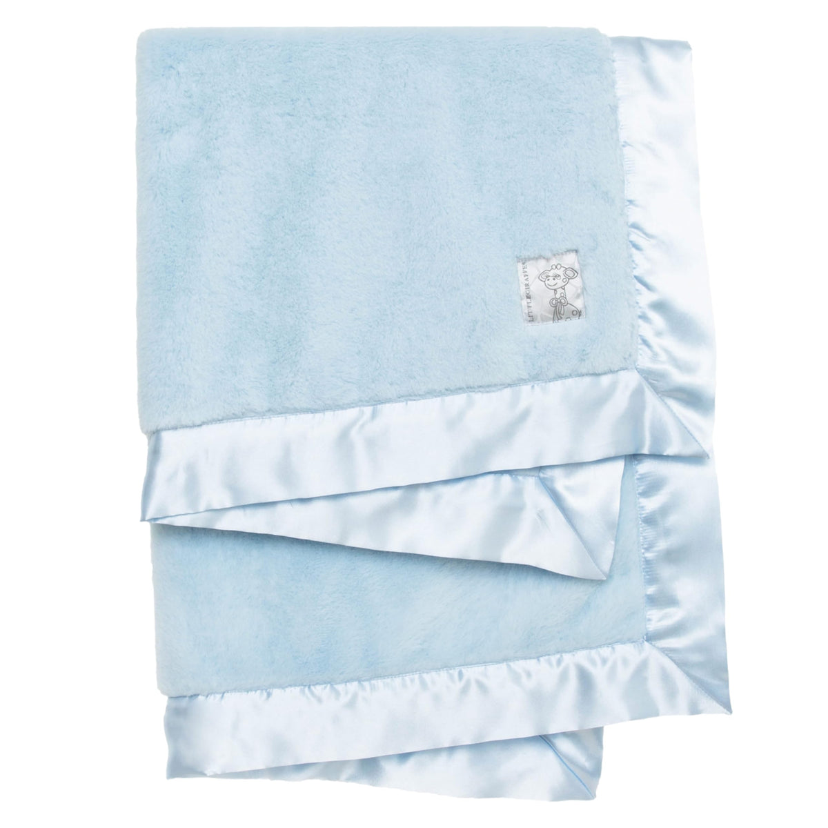 Little Giraffe Posh Mink baby blanket double-sided closeup highlights ultra-soft texture for newborn snuggles