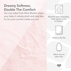 Little Giraffe Posh Mink blanket near nursing moments for warmth.