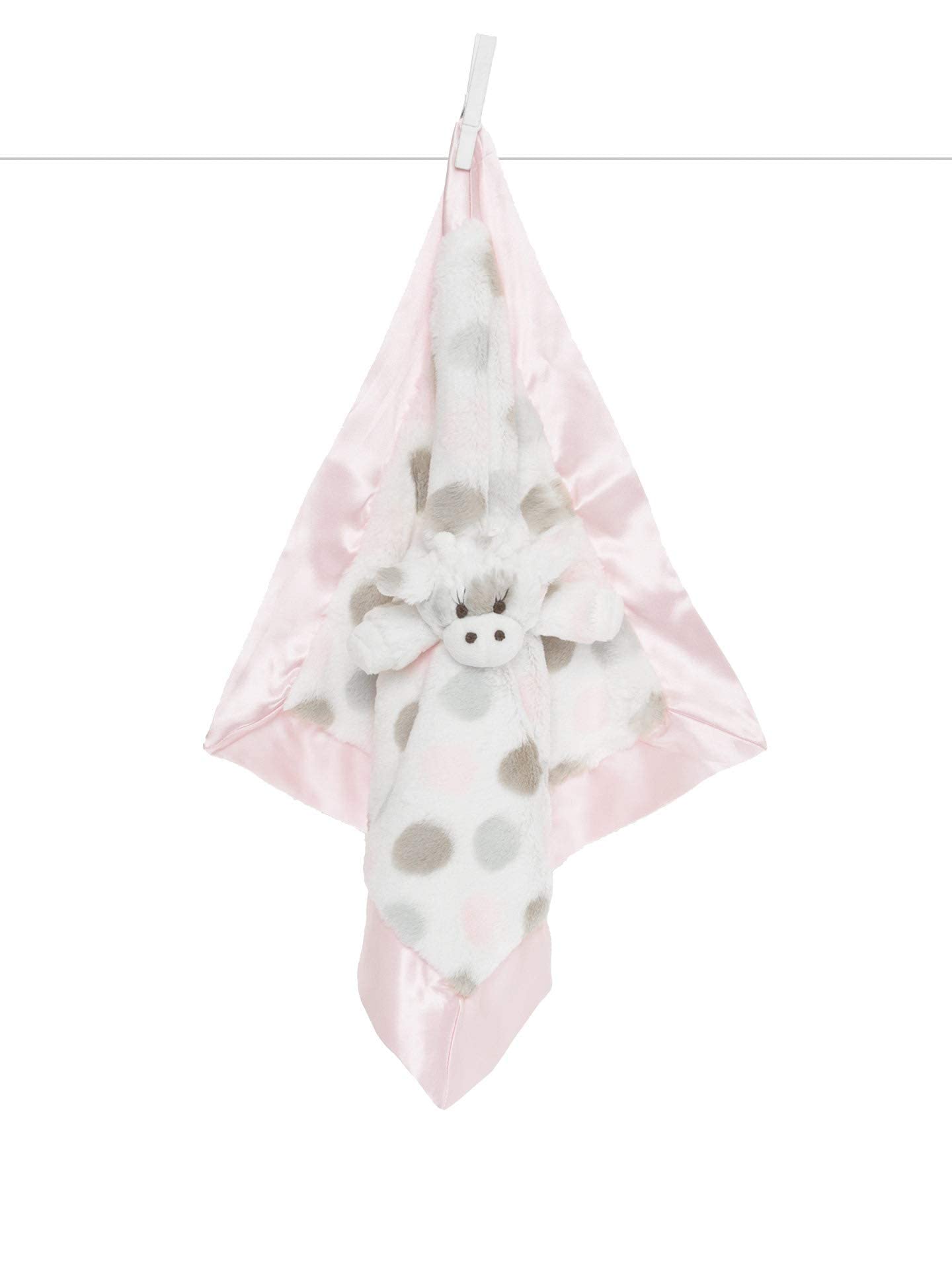 Little Giraffe Ultra-Plush Giraffe Lovey pink hero image showing luxe fur for soothing snuggles
