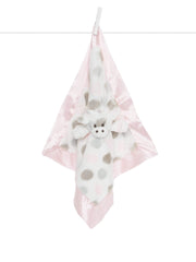 Little Giraffe Ultra-Plush Giraffe Lovey pink hero image showing luxe fur for soothing snuggles