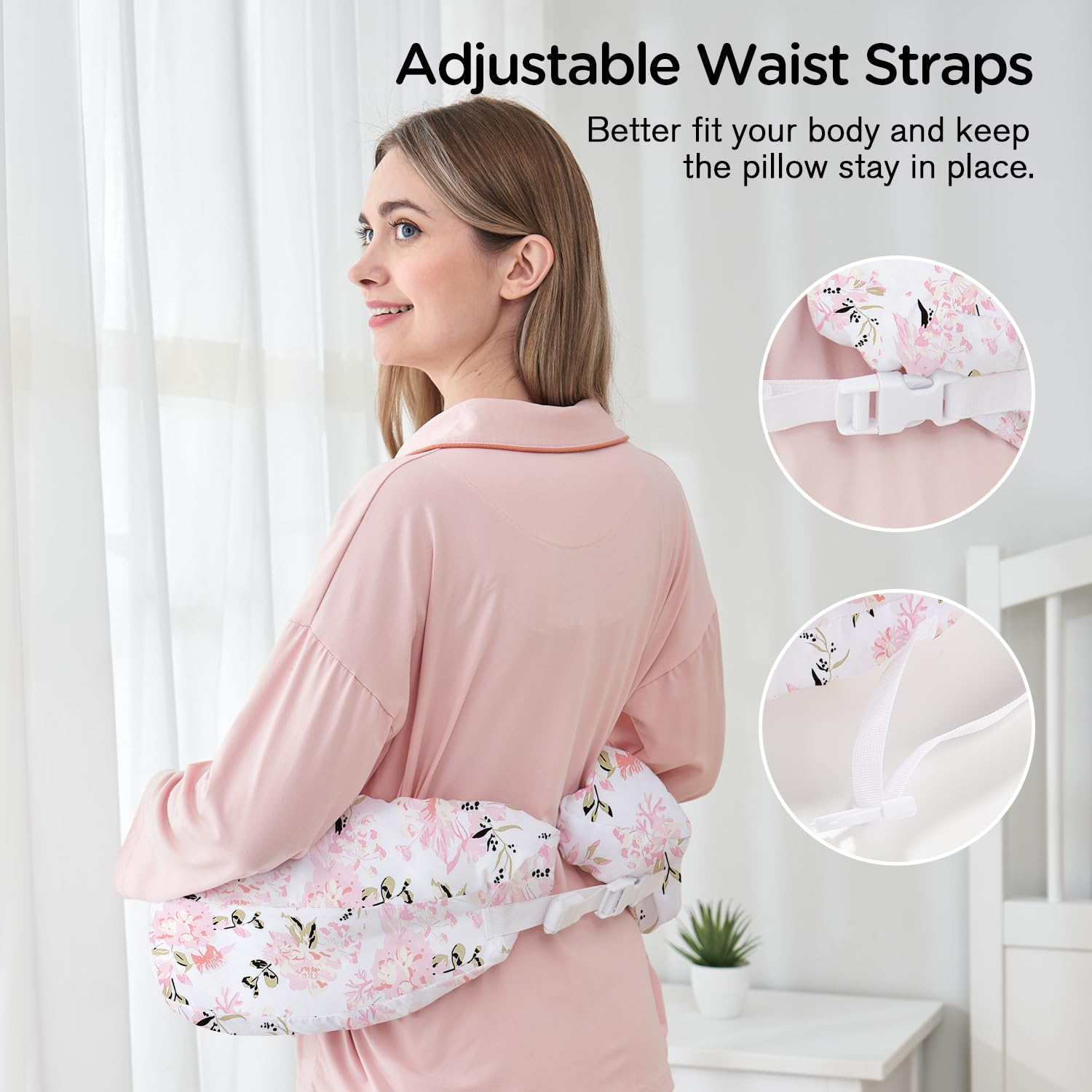Arm pillow attachment positioned for comfortable bottle feeding