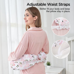 Arm pillow attachment positioned for comfortable bottle feeding