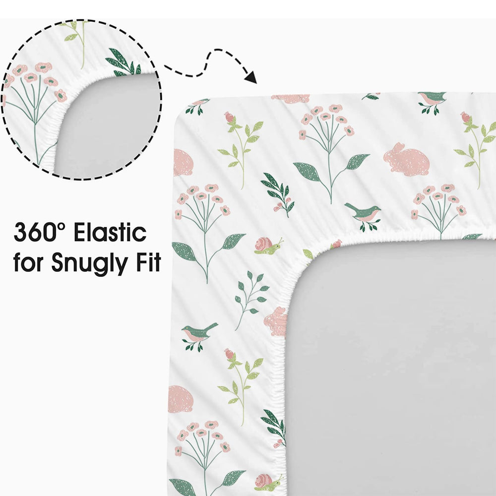 Little Grape Land bassinet sheets 360-elastic-band-fit keeps sheets snug and secure