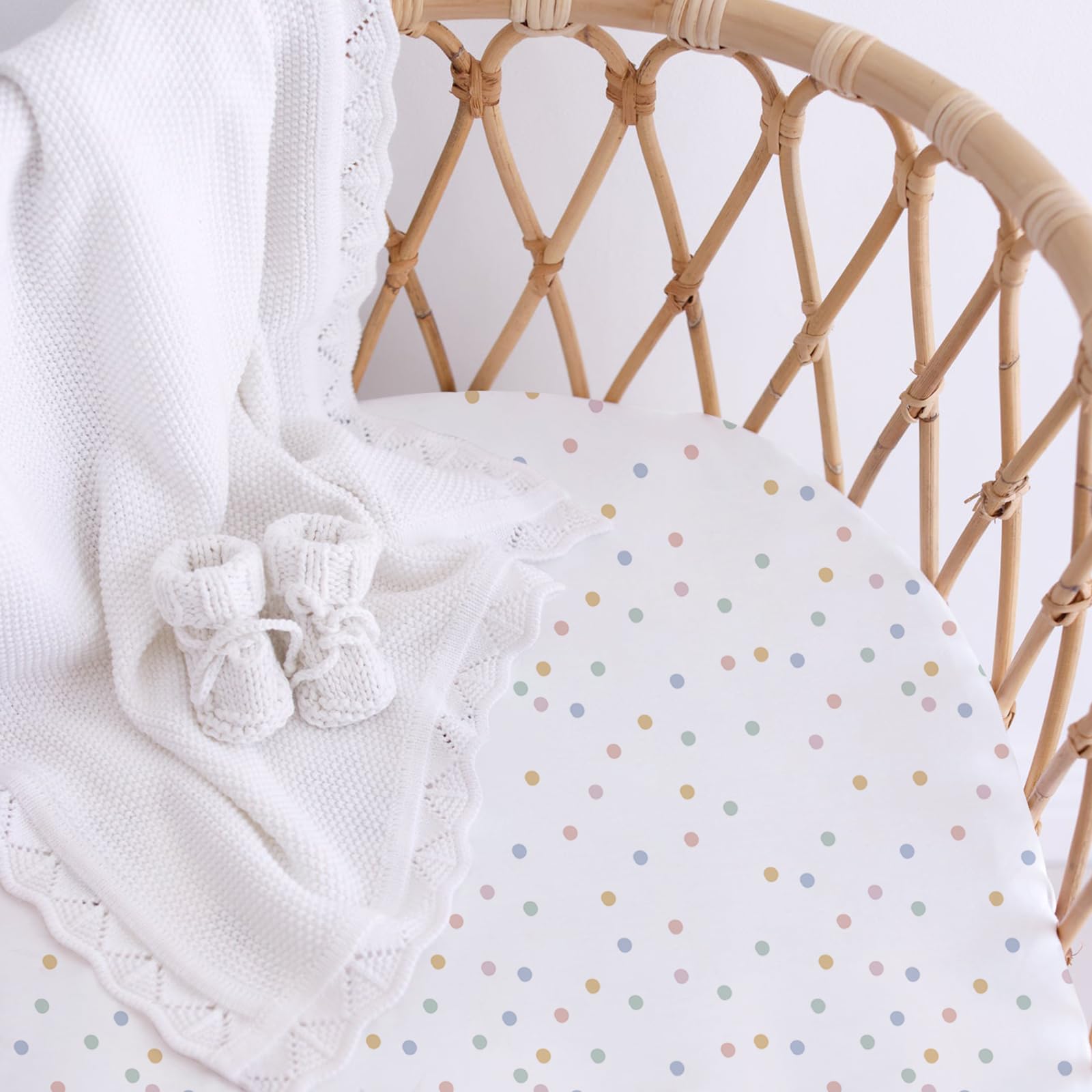 Little Grape Land bassinet sheets neutral colors complement any nursery style