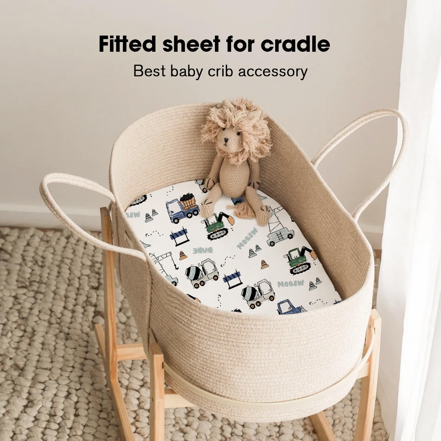 Little Grape Land folded home setup showcases ready-to-use bedding in a tidy nursery.