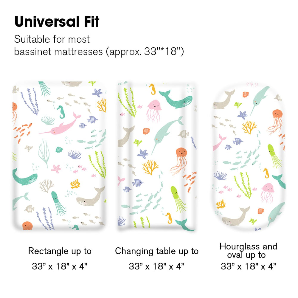 Little Grape Land machine-washable bassinet sheet simplifies busy nursery laundry.