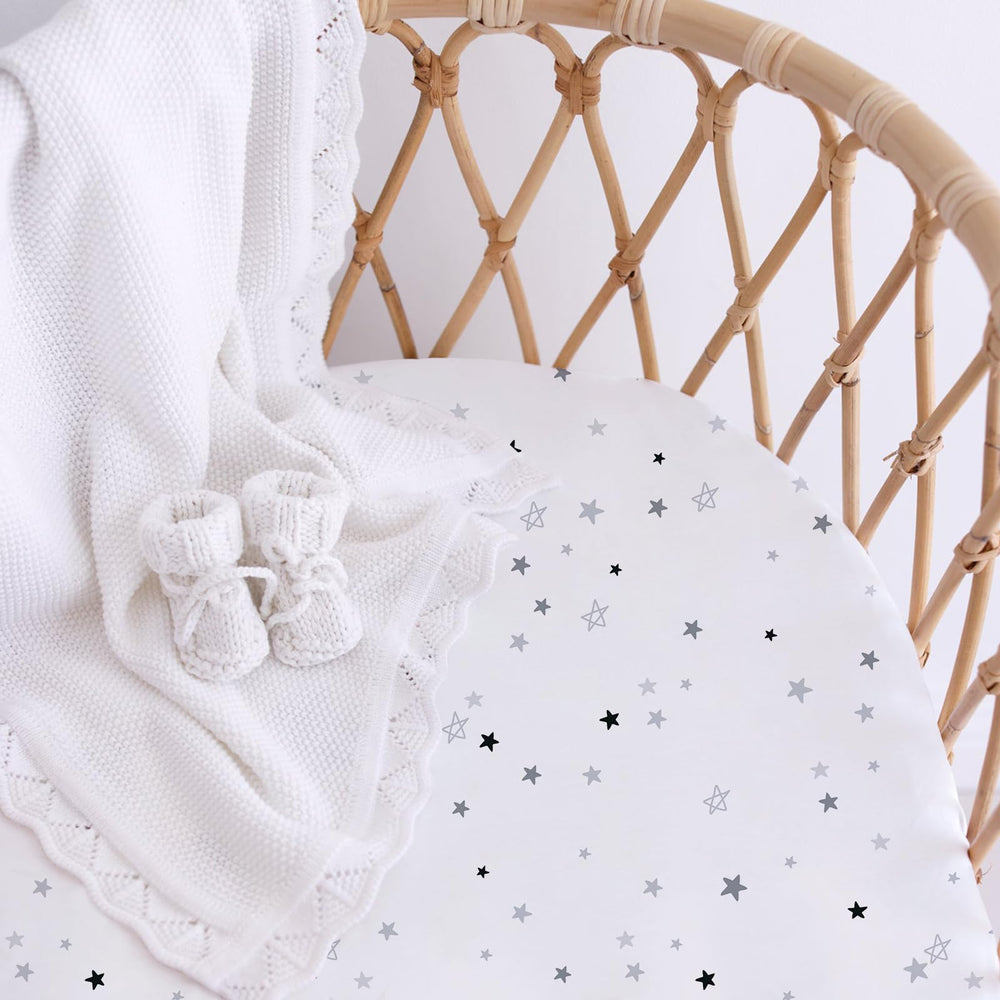 Little Grape Land neutral colors in nursery scene match any decor.