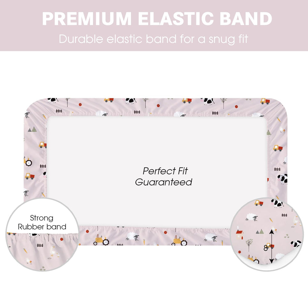 Little Grape Land 8-pocket 360-elastic design keeps sheets snug and smooth