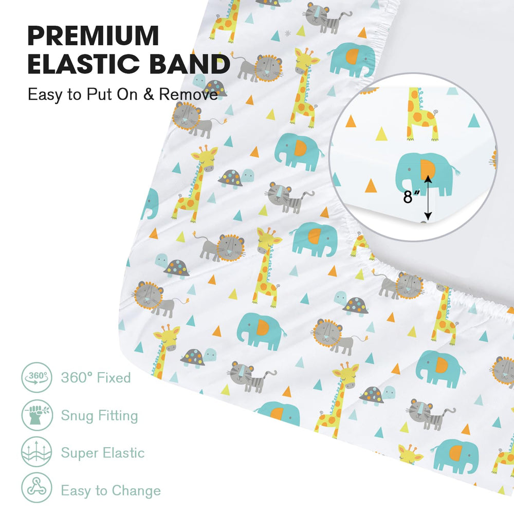 Little Grape Land elastic-band crib sheets—secure fit that lasts through naps and wiggles