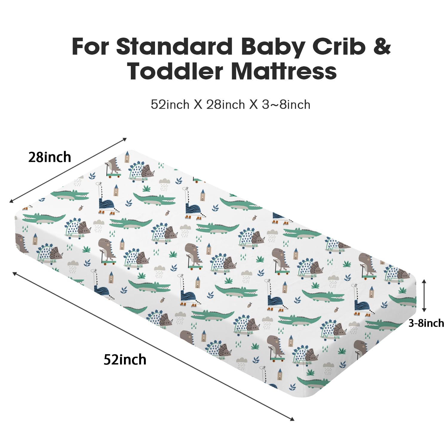 Little Grape Land elastic-edge crib sheet stays securely in place during sleep.