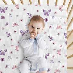Little Grape Land crib sheets soft breathable fabric supports restful sleep