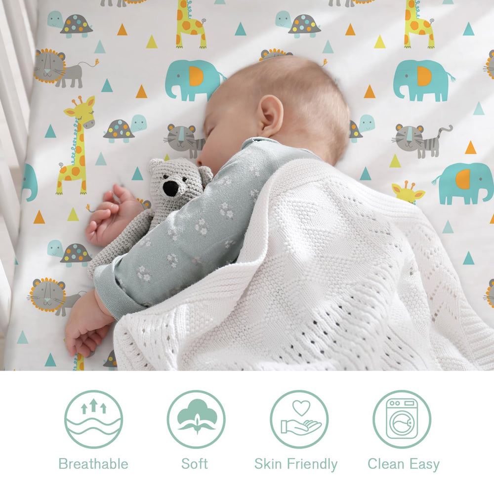 Little Grape Land soft-breathable-material crib sheets—gentle on sensitive skin for everyday use