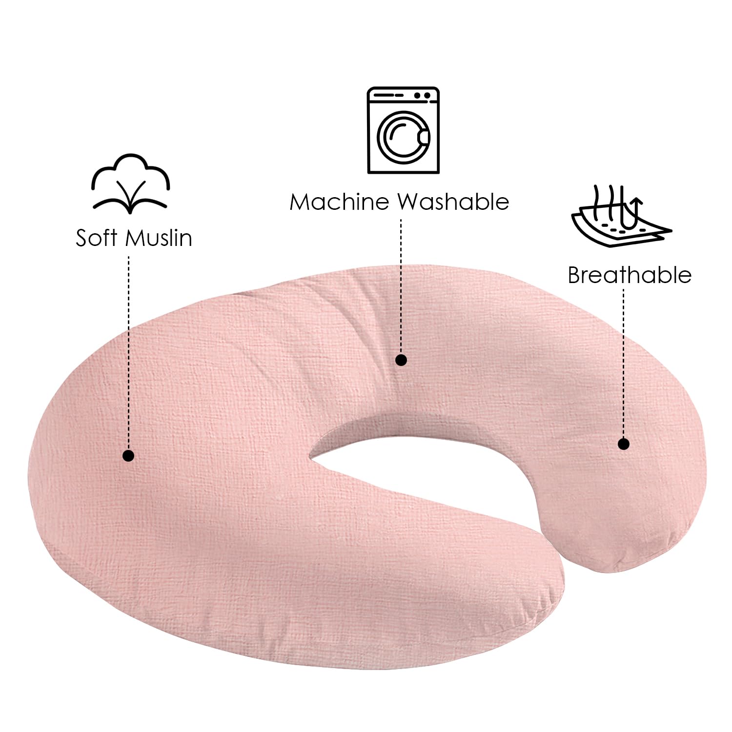 Little Grape Land stretch-fit muslin cover demonstrating secure 24x18 inch compatibility