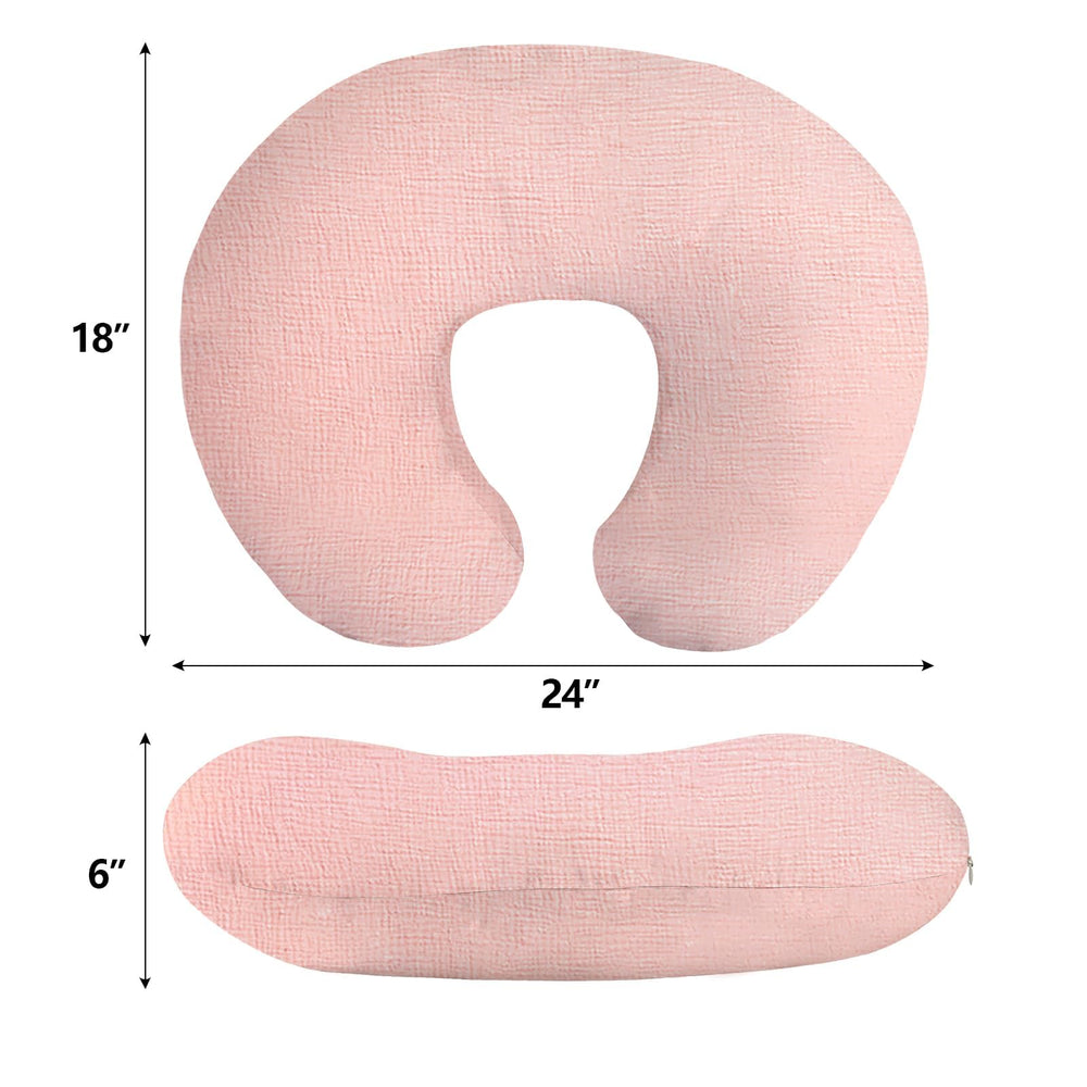 Little Grape Land pink solid muslin cover for soft, durable baby feeding sessions
