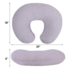 Little Grape Land muslin nursing pillow cover in solid purple delivers soft, breathable comfort.