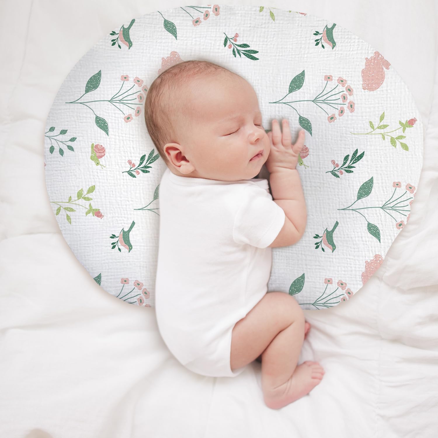 Little Grape Land close-up of muslin fabric showing baby-friendly breathable texture