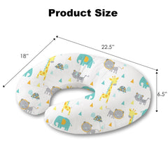 Little Grape Land nursing pillow supports arms and back during bottle feeding.