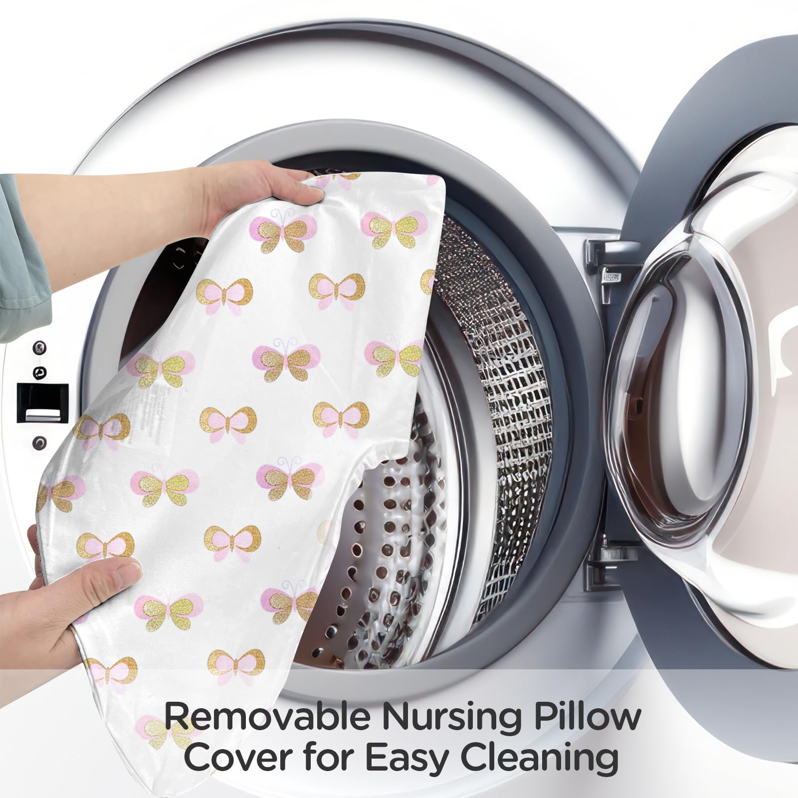 Little Grape Land nursing pillow helps baby sit with stable support