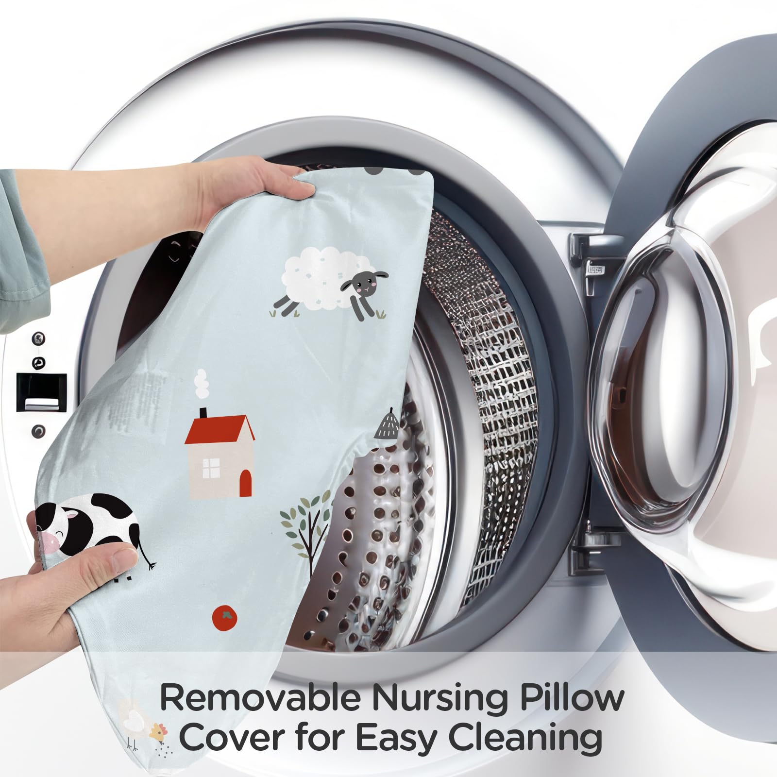 Little Grape Land nursing pillow Blue Ranch removable cover for quick cleaning