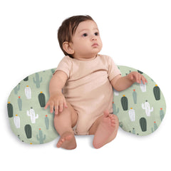 Little Grape Land nursing pillow cover closeup; breathable fabric supports comfort and easy washing