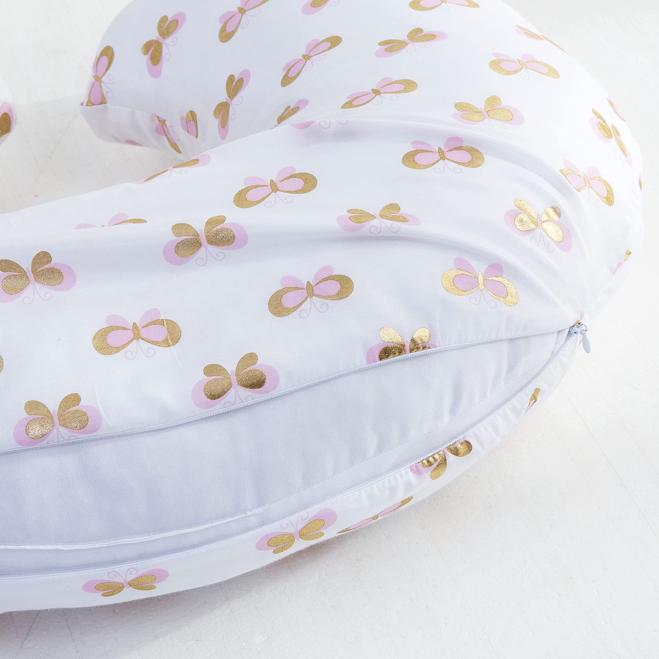 Little Grape Land nursing pillow cover fits 24x18 inches with snug, secure stay during feeds.