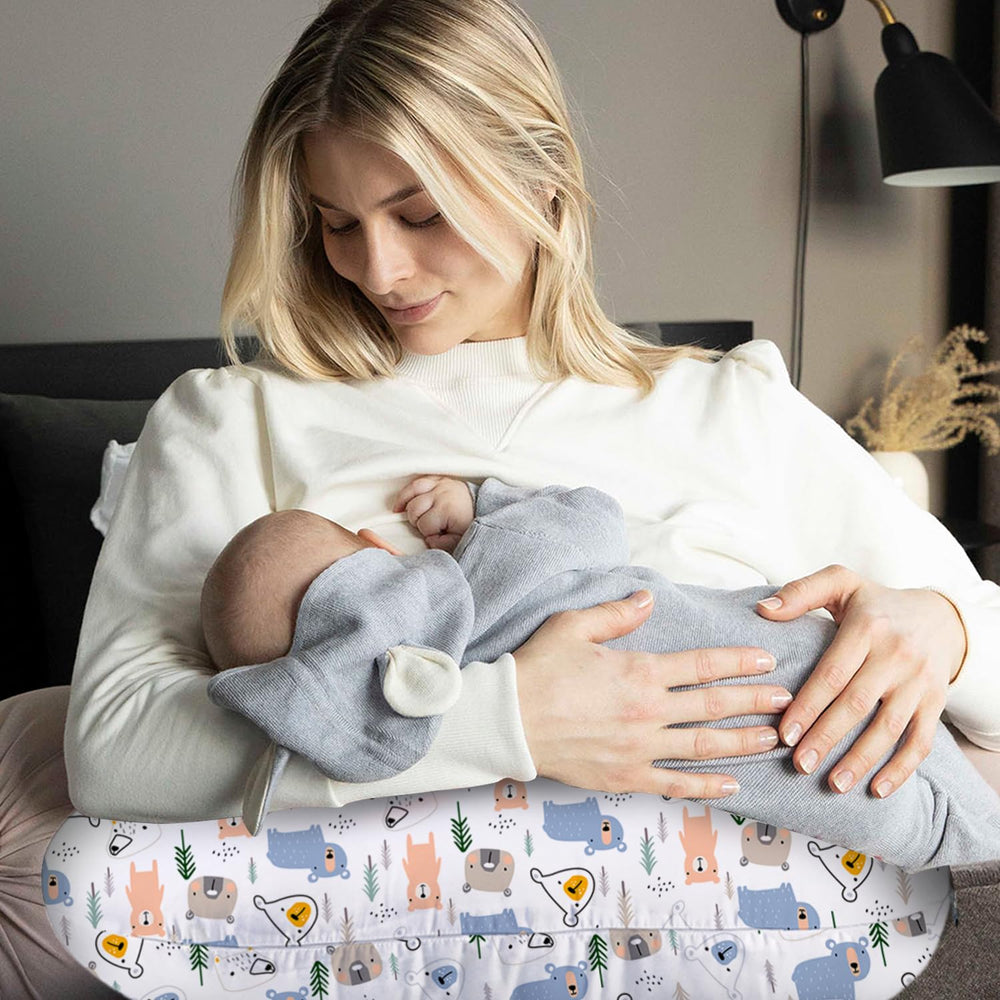 Little Grape Land nursing pillow cover gift-ready—perfect baby shower present.