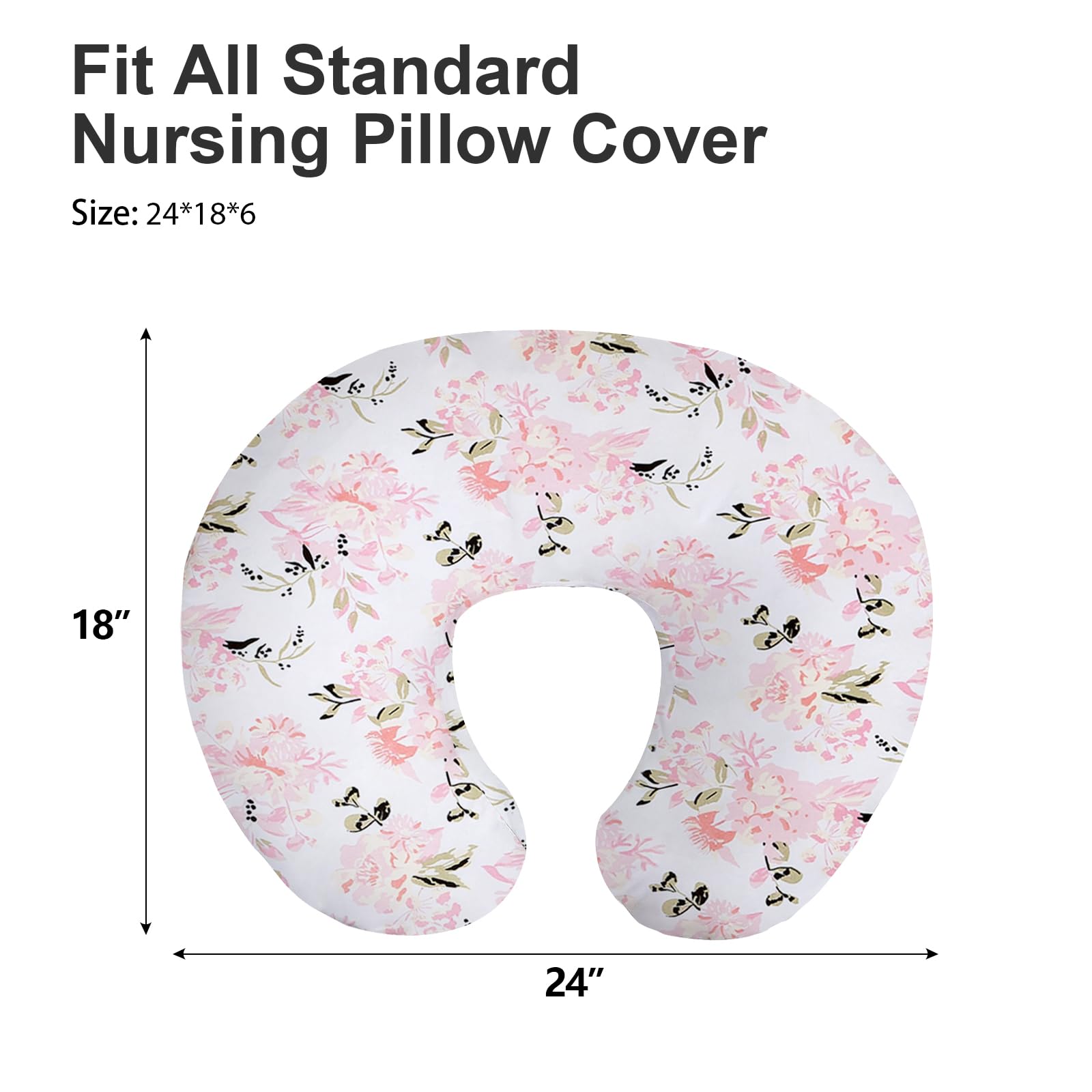 Little Grape Land nursing pillow cover golden butterfly close-up adds bright nursery style during feeds.
