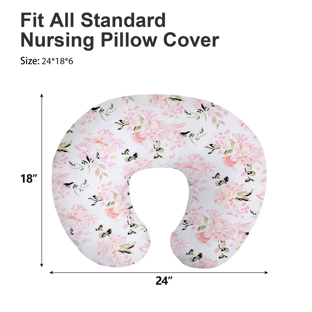 Little Grape Land nursing pillow cover golden butterfly close-up adds bright nursery style during feeds.