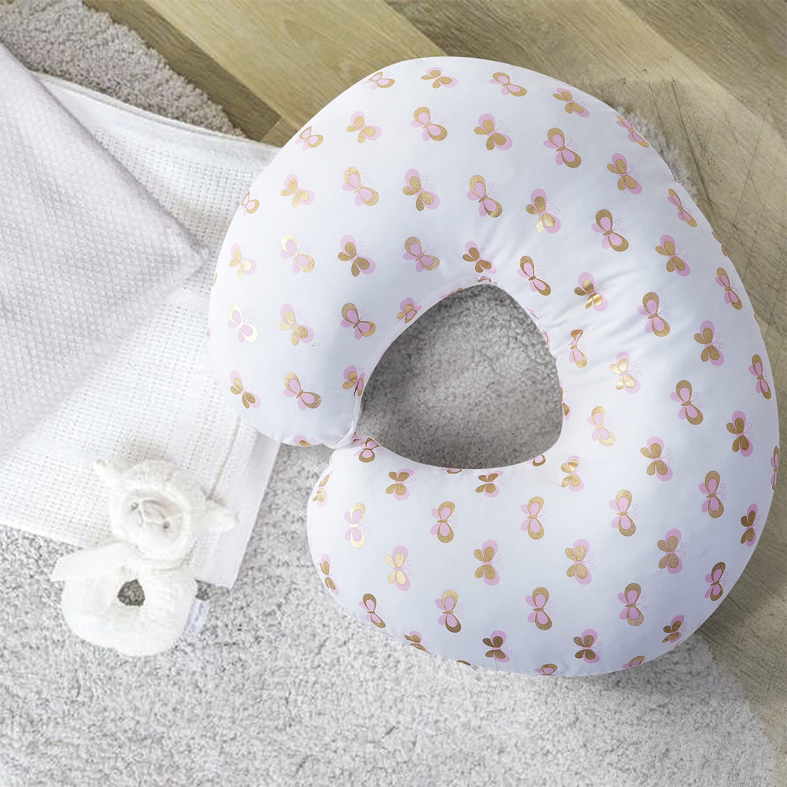 Little Grape Land nursing pillow cover nursery-style design enhances room aesthetics and coordination.