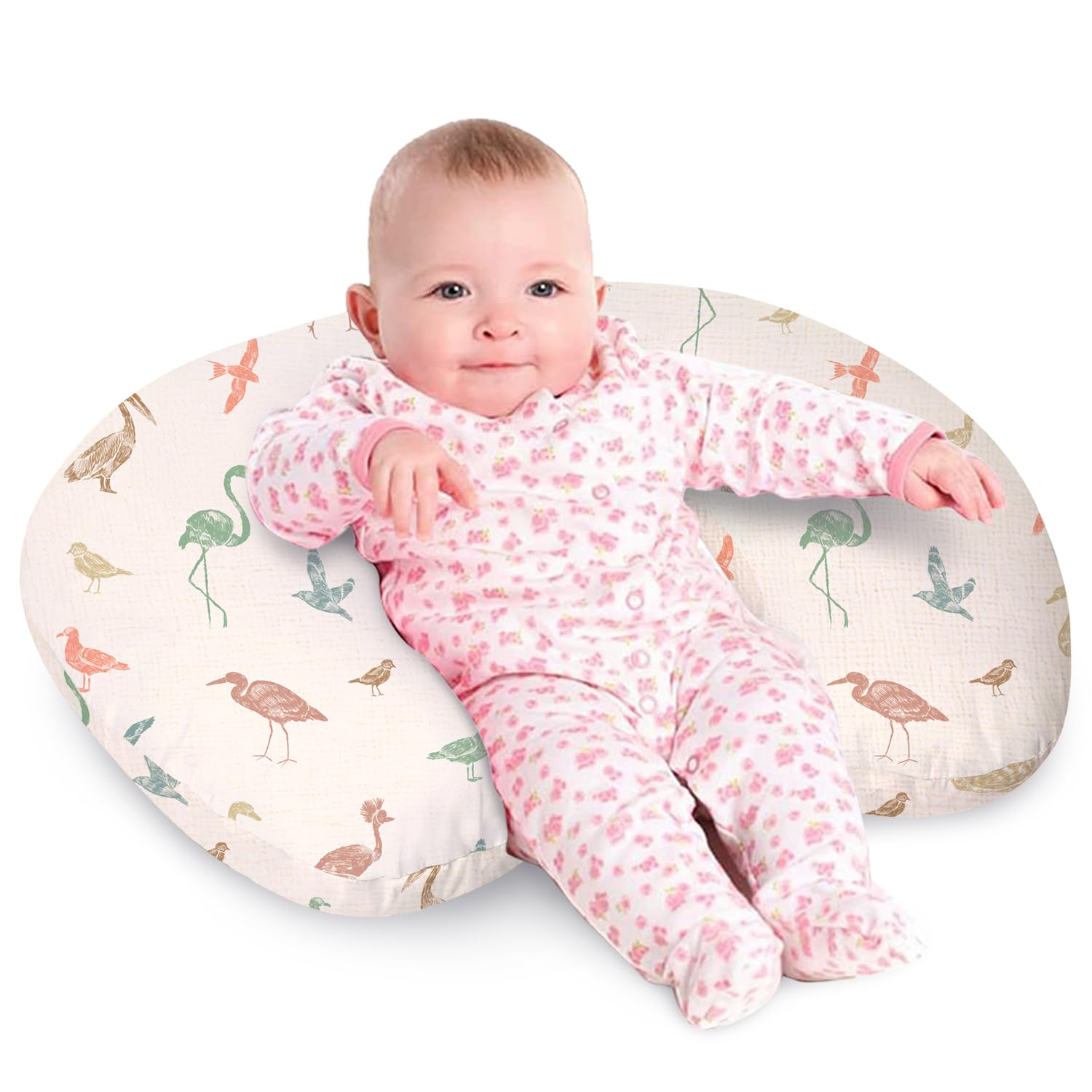 Little Grape Land nursing pillow cover removable demonstrates easy cleaning after feeding sessions