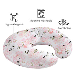 Little Grape Land nursing pillow cover soft fabric close-up shows baby-friendly touch for feeding.