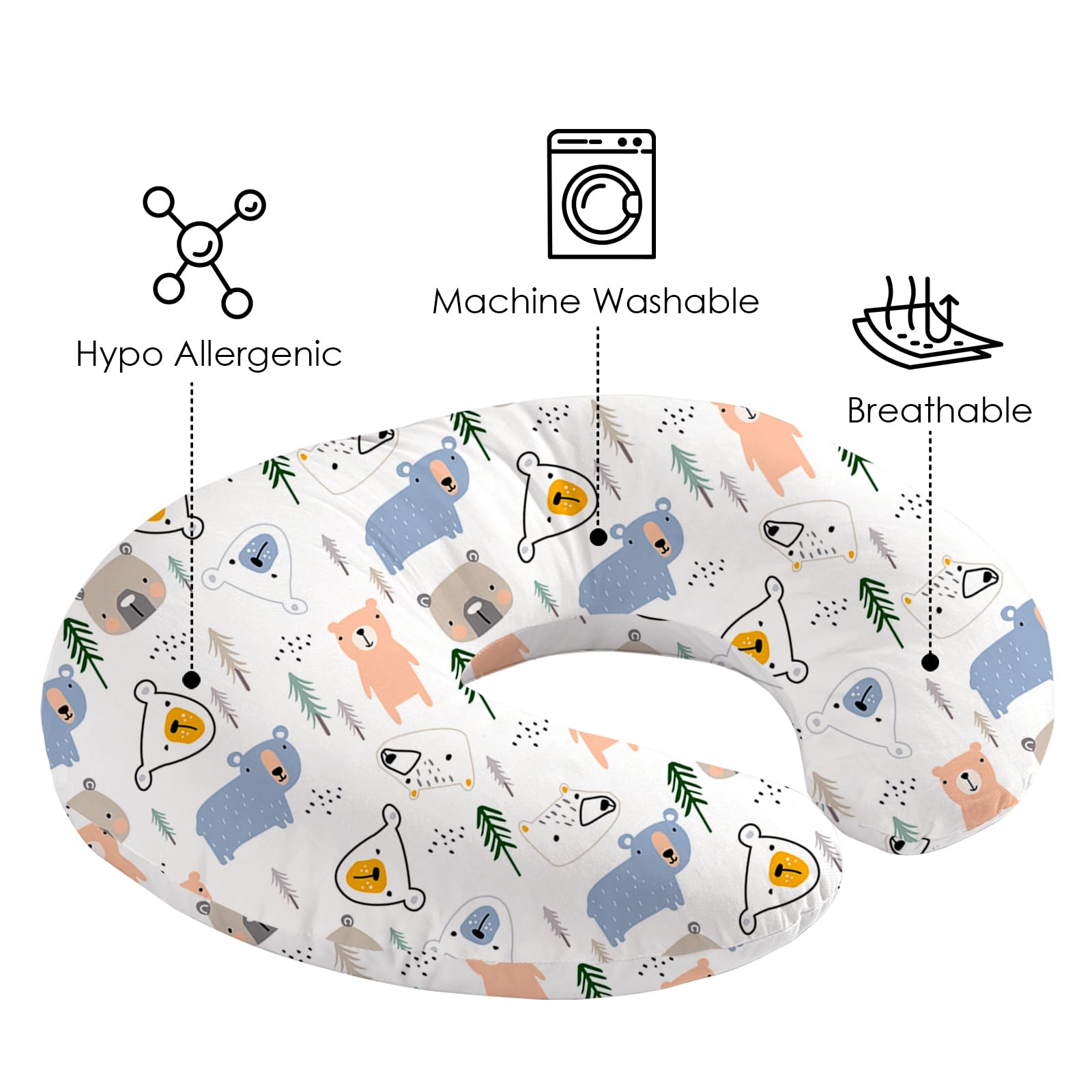 Little Grape Land nursing pillow cover two-pack—versatile colors ready for rotation.