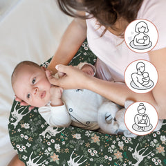 Little Grape Land nursing pillow Forest Deer baby feeding height support during meals.