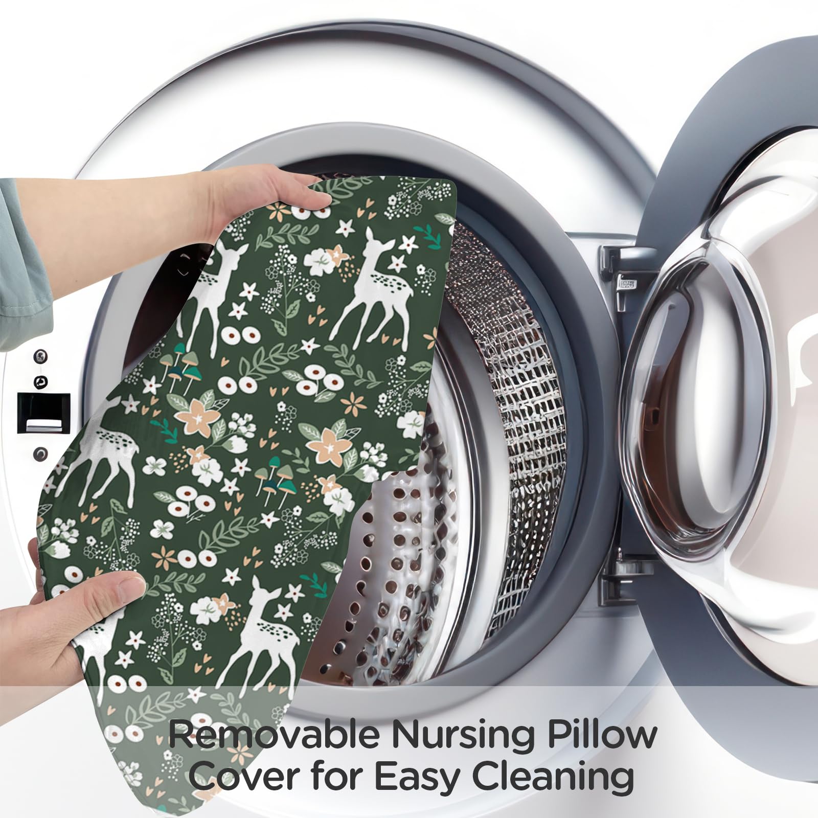 Little Grape Land nursing pillow removable cover for easy machine washing