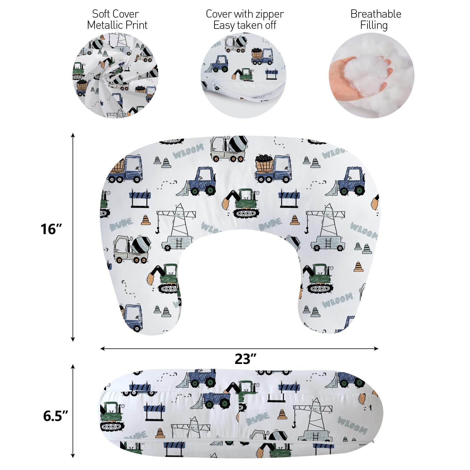 Little Grape Land nursing pillow machine-washable cover for quick care