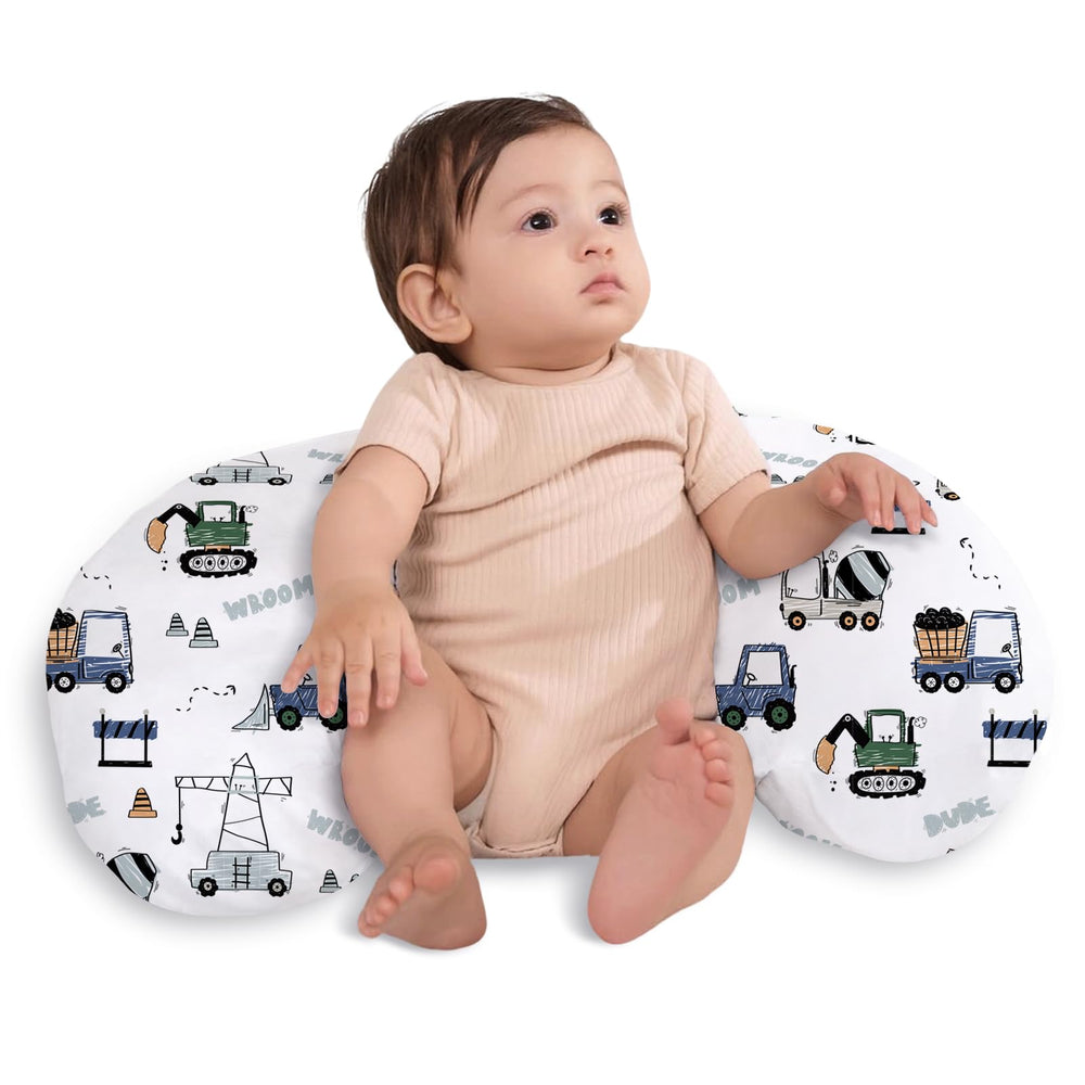 Little Grape Land nursing pillow removable cover closeup for easy cleaning