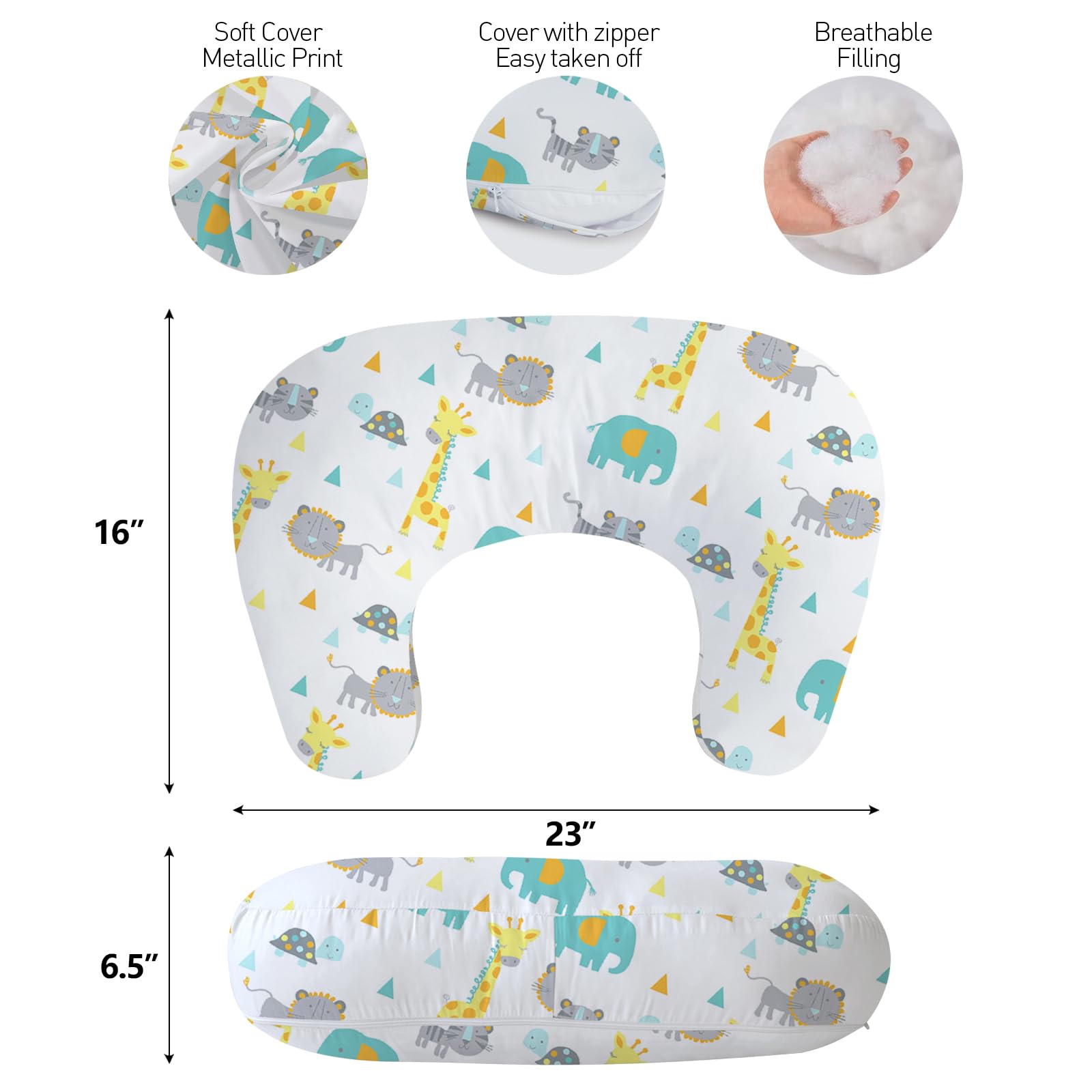 Little Grape Land nursing pillow removable cover promotes easy machine washing