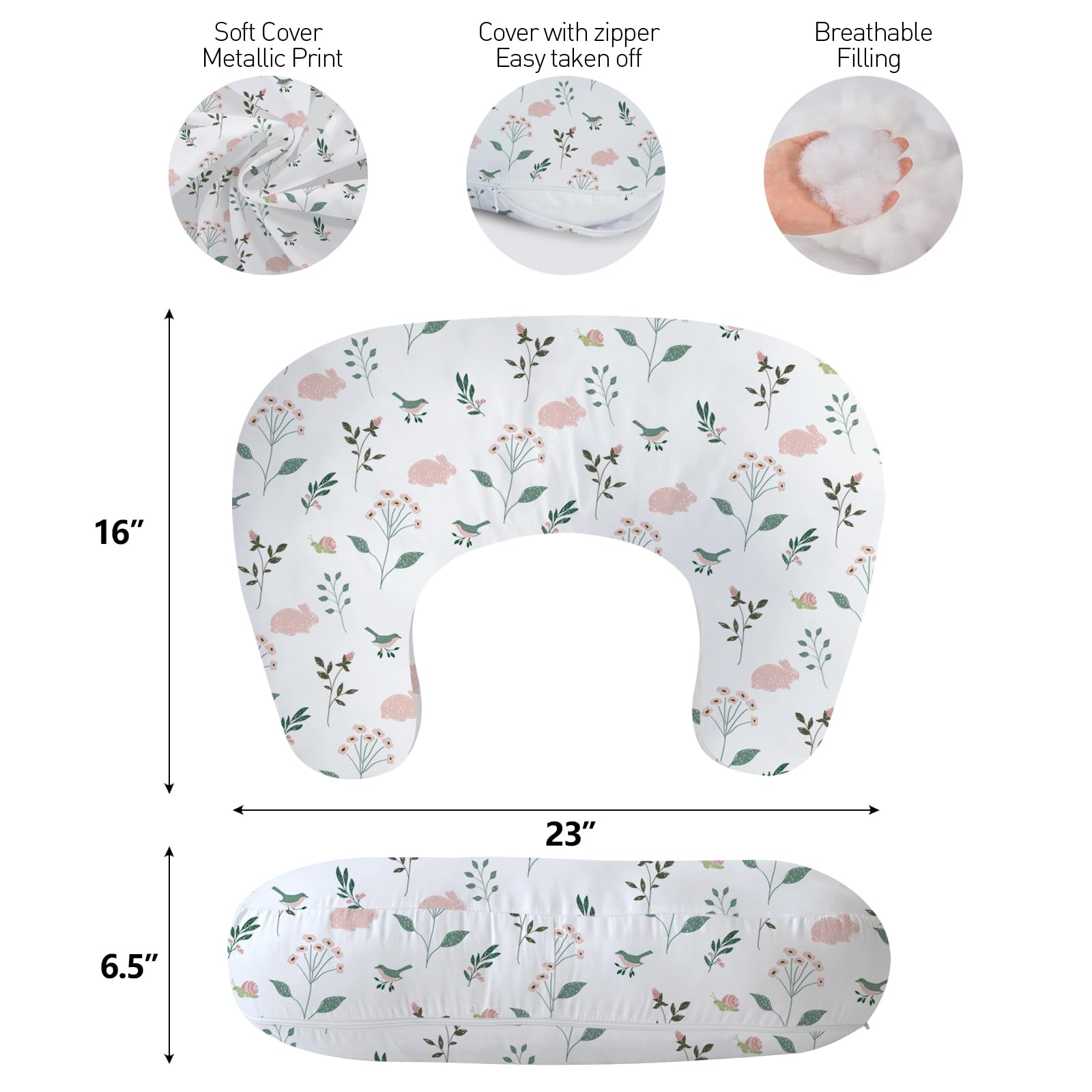 Little Grape Land nursing pillow removable cover for easy washing