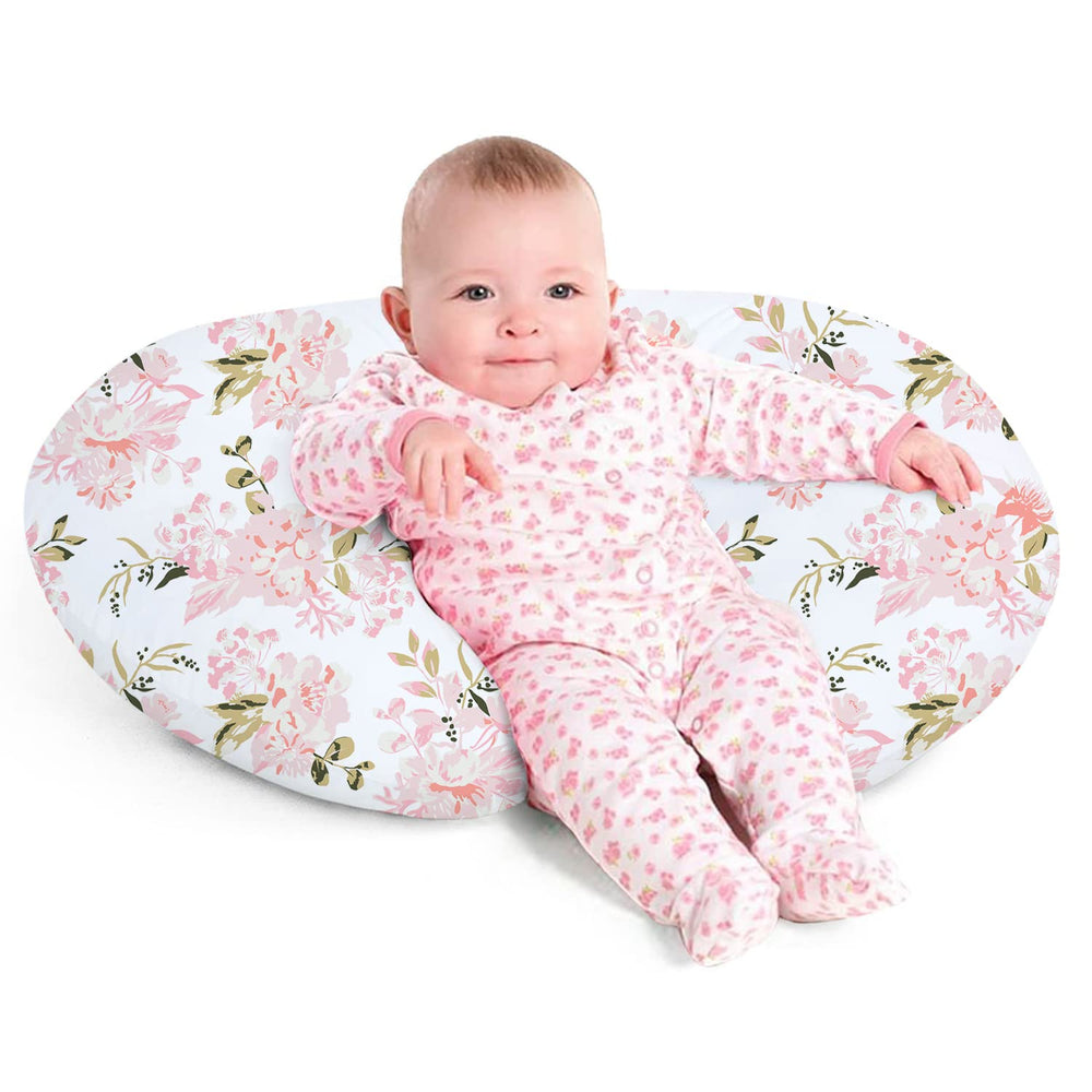 Little Grape Land nursing pillow with removable cover for easy on-the-go care